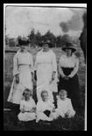 Minnie Knuth Frederick in the black hat but not sure of the rest of the group Minne Frederick
